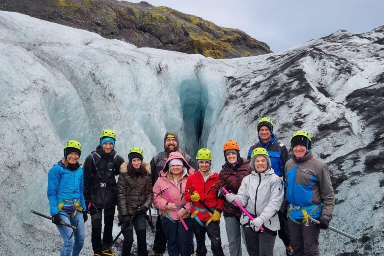 Glacier Hike, South Coast Waterfall & Black Sand Beach 12